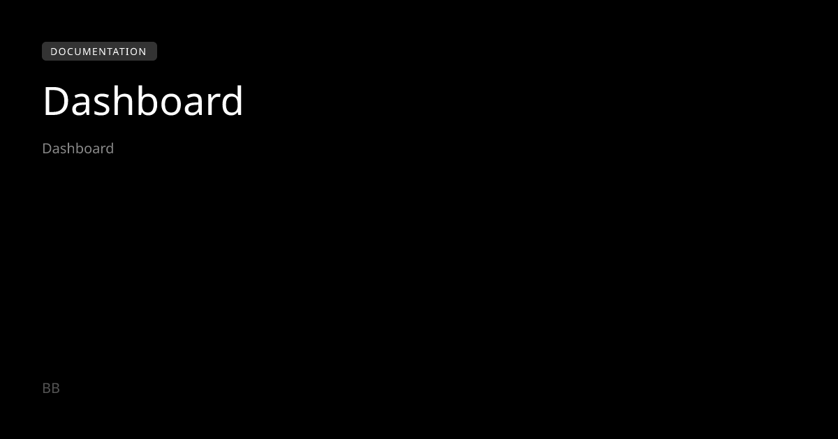 Dashboard | Bringboard Docs